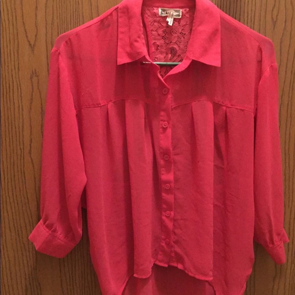 open back sheer blouse Size  S